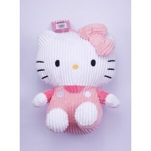 Hello Kitty Plush Backpack Pink Corduroy Bow Doll Bag Sanrio Kids Mini Purse